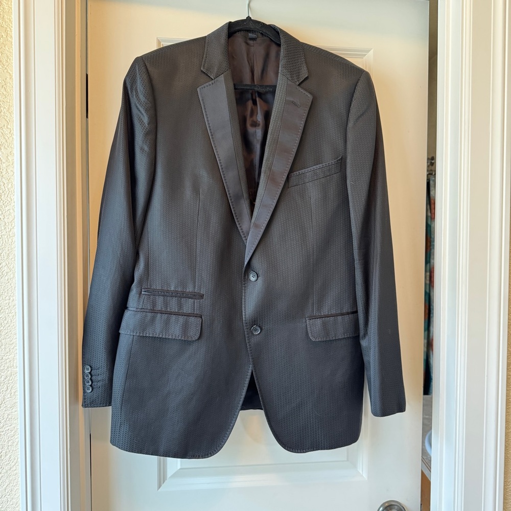 Dolce & Gabbana Black Sport Coat with Notched Lapel and Wool Blend The George